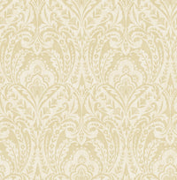 Berkshire Damask Wallpaper Wallpaper A-Street Prints Roll Butter