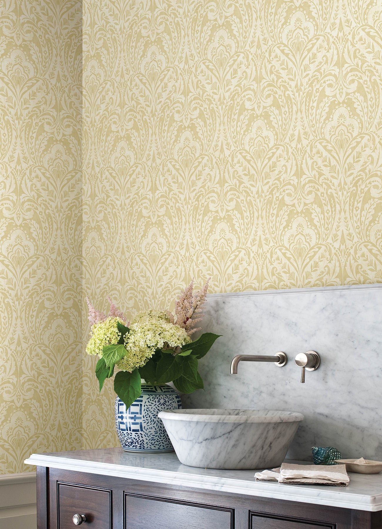Berkshire Damask Wallpaper Wallpaper A-Street Prints