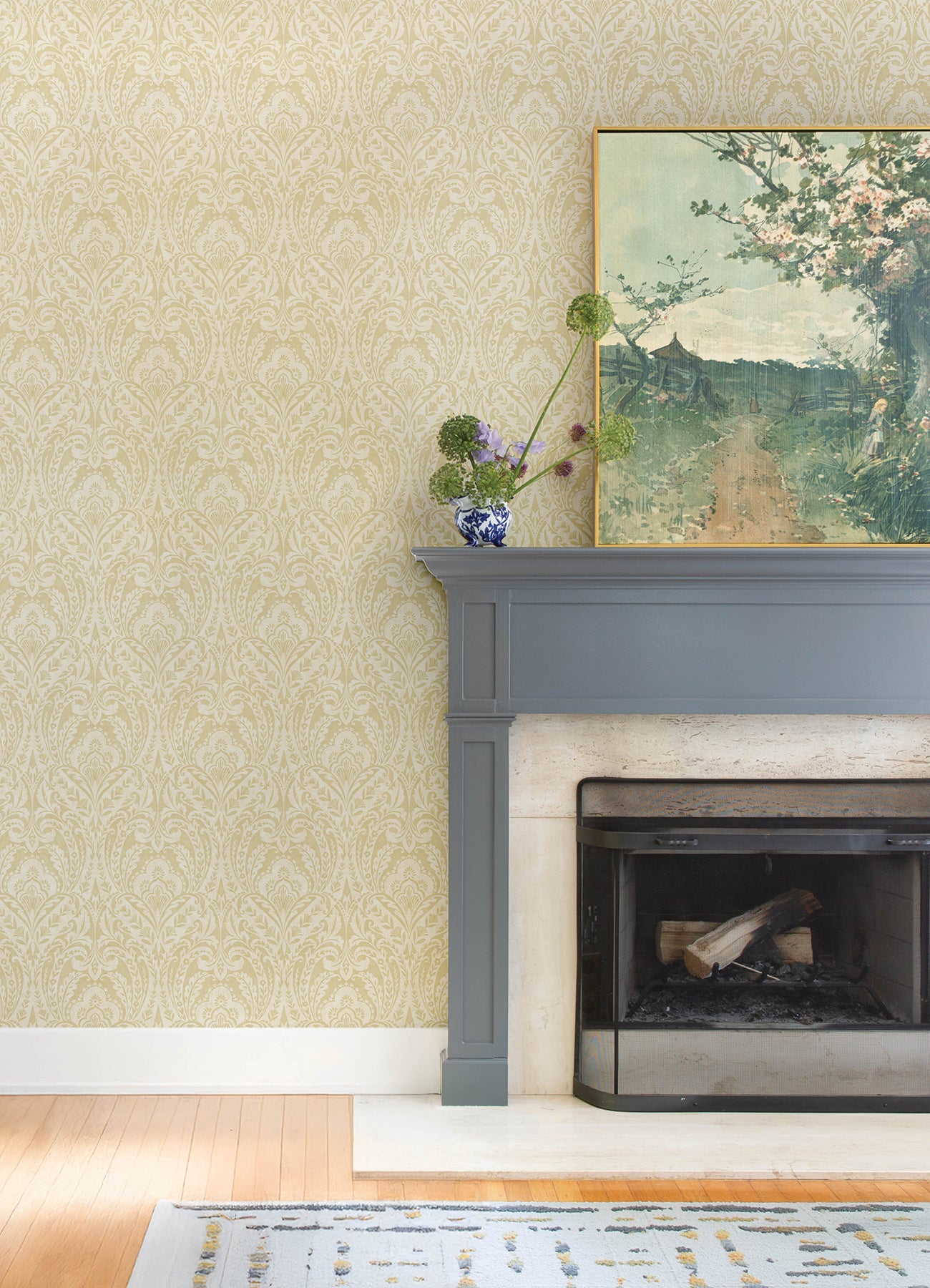 Berkshire Damask Wallpaper Wallpaper A-Street Prints