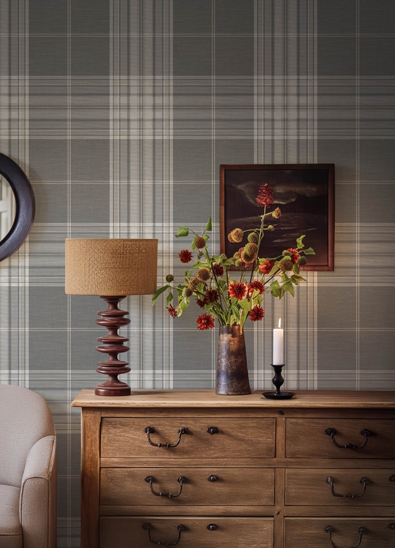 Westley Plaid Wallpaper Wallpaper A-Street Prints