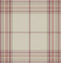 Westley Plaid Wallpaper Wallpaper A-Street Prints Roll Magenta