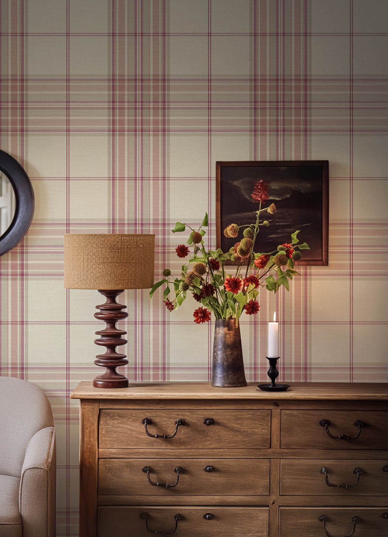 Westley Plaid Wallpaper Wallpaper A-Street Prints