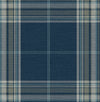 Westley Plaid Wallpaper Wallpaper A-Street Prints Roll Navy