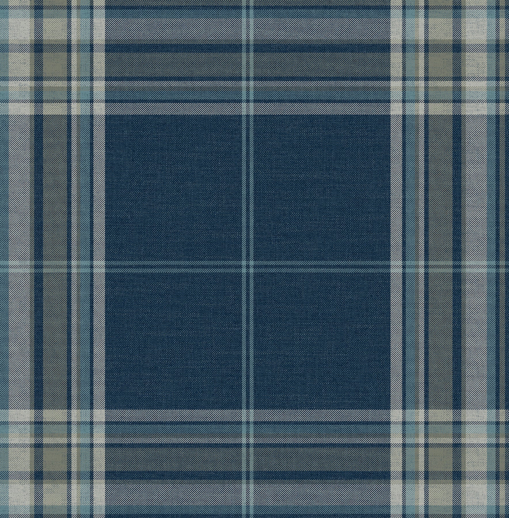 Westley Plaid Wallpaper Wallpaper A-Street Prints Roll Navy