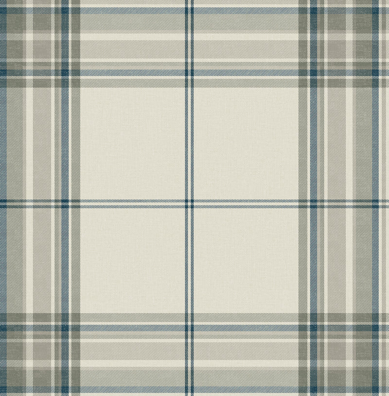 Westley Plaid Wallpaper Wallpaper A-Street Prints Roll Moss