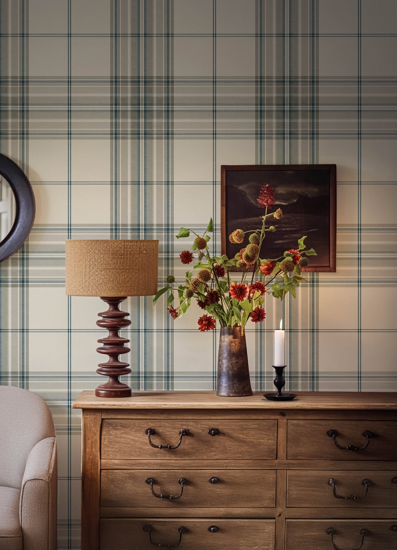 Westley Plaid Wallpaper Wallpaper A-Street Prints