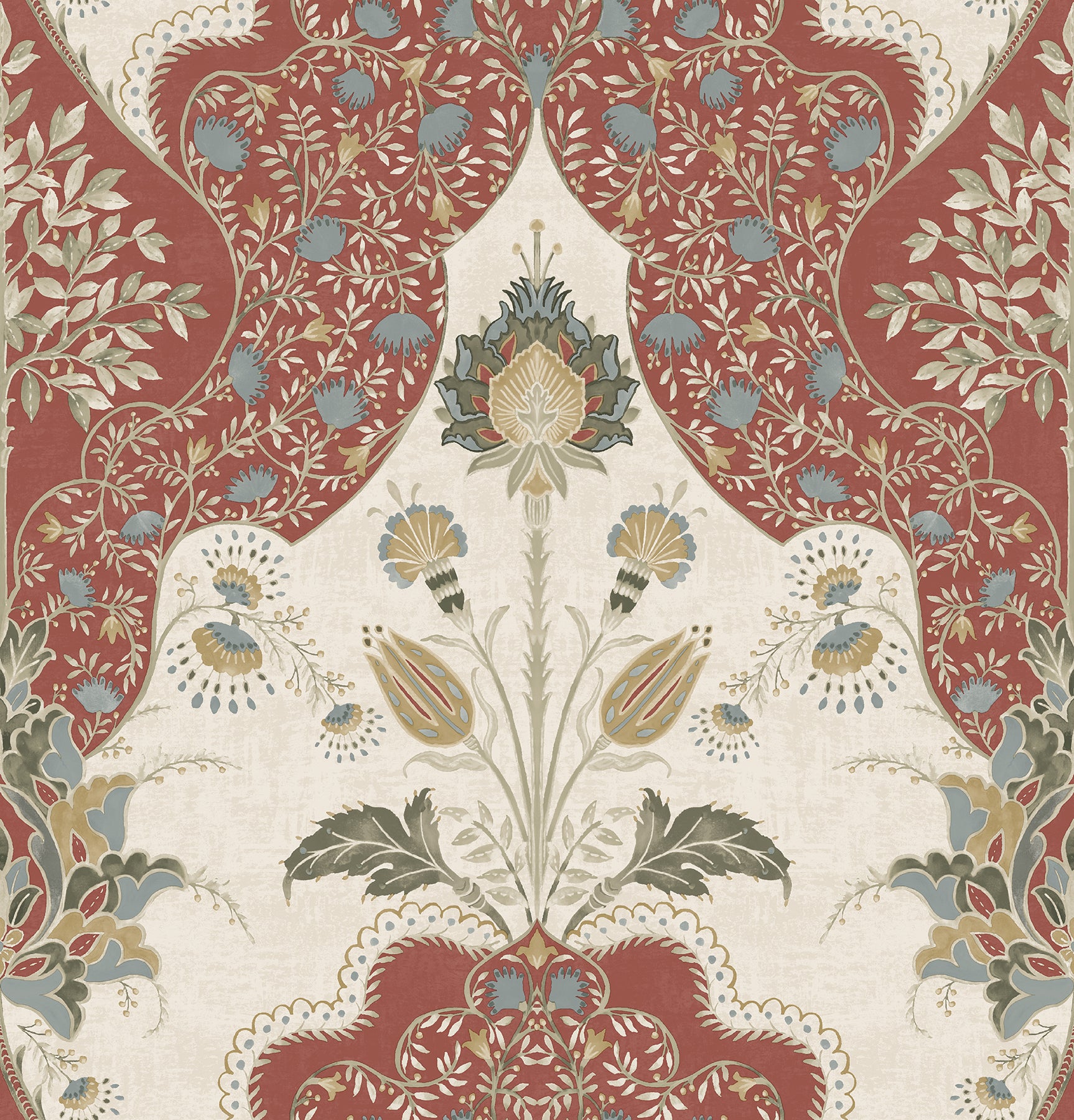 Auden Floral Grandeur Wallpaper Wallpaper A-Street Prints Roll Ruby