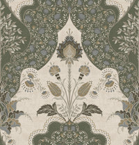 Auden Floral Grandeur Wallpaper Wallpaper A-Street Prints Roll Green