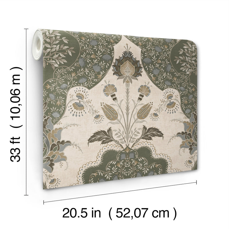 Auden Floral Grandeur Wallpaper Wallpaper A-Street Prints