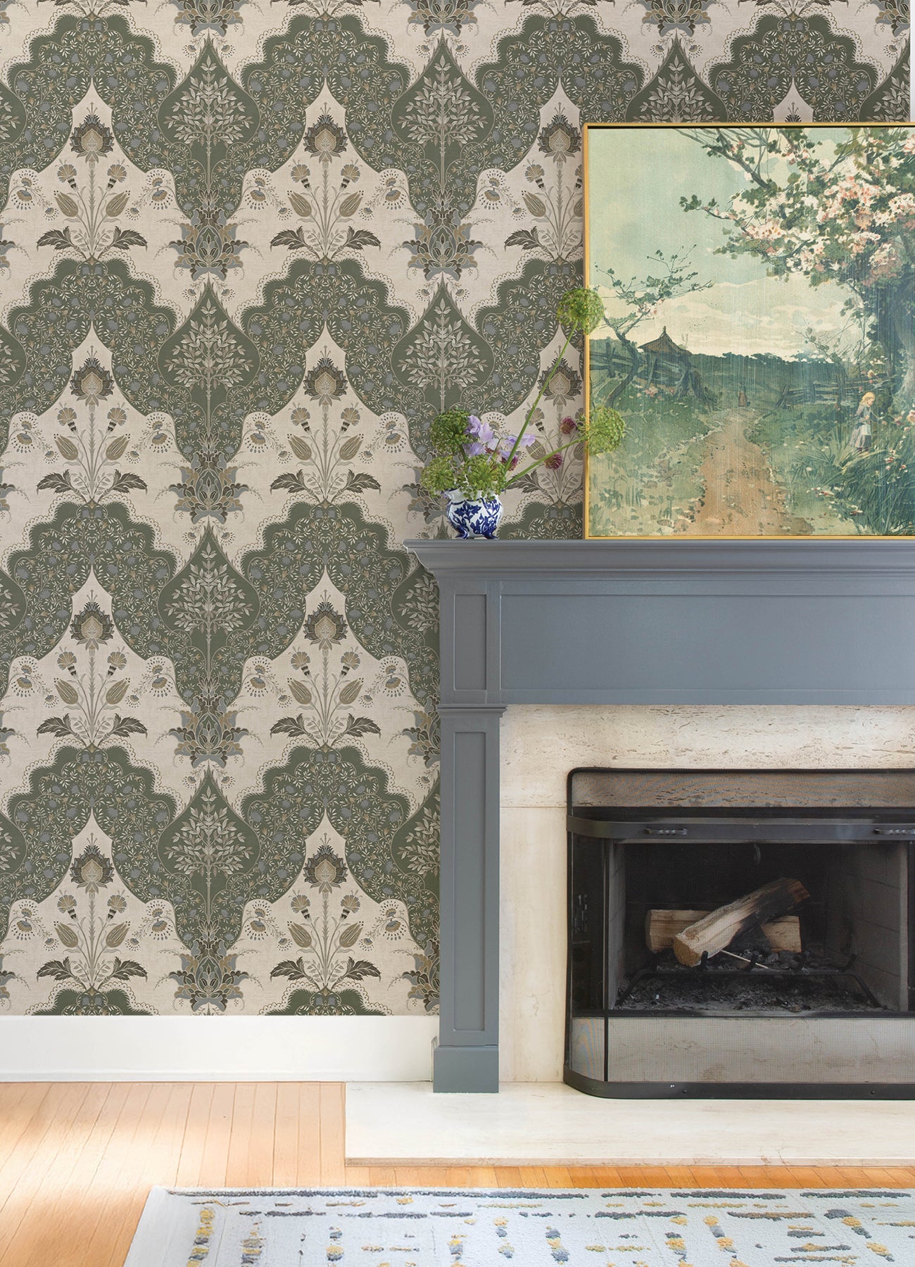 Auden Floral Grandeur Wallpaper Wallpaper A-Street Prints