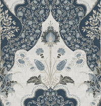 Auden Floral Grandeur Wallpaper Wallpaper A-Street Prints Roll Dark Blue