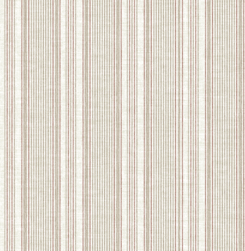Ayanna Striped Wallpaper Wallpaper A-Street Prints Roll Rust