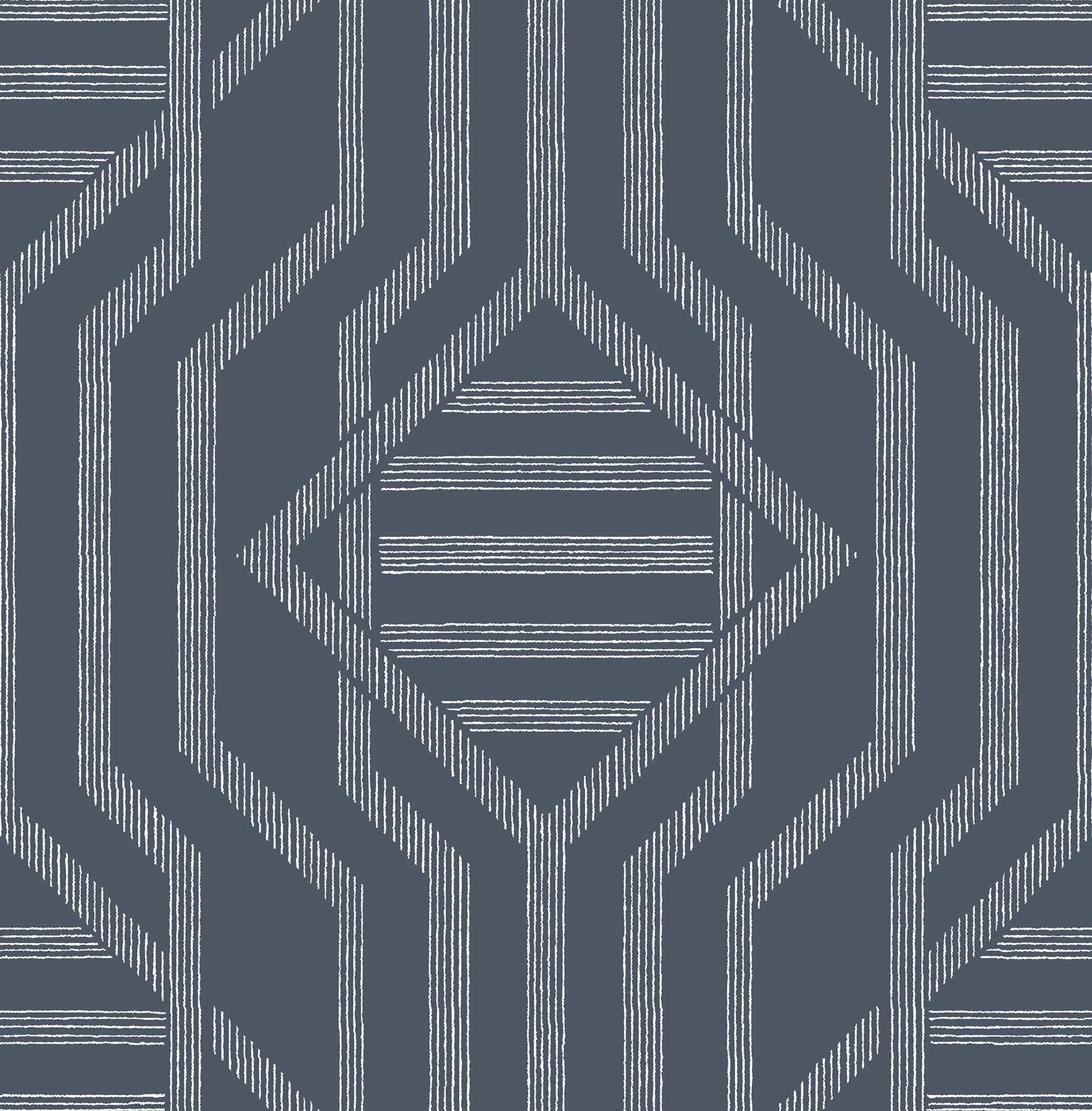 Essex Geometric Wallpaper Wallpaper A-Street Prints Roll Navy
