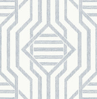 Essex Geometric Wallpaper Wallpaper A-Street Prints Roll Dark Blue