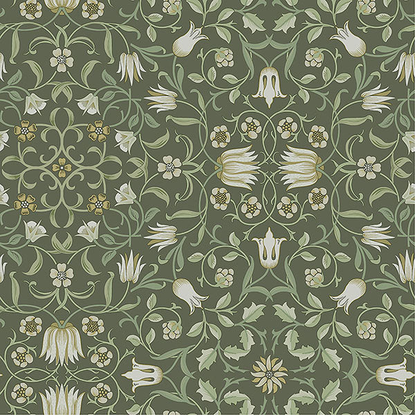 No 1 Holland Park Wallpaper Wallpaper A-Street Prints Double Roll Green 