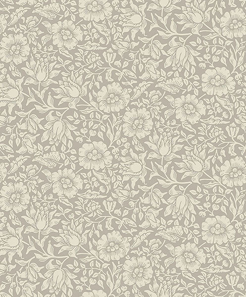 Mallow Wallpaper Wallpaper A-Street Prints Double Roll Grey 