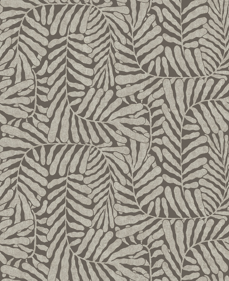 Gabriel Fern Wallpaper Wallpaper A-Street Prints Double Roll Espresso 