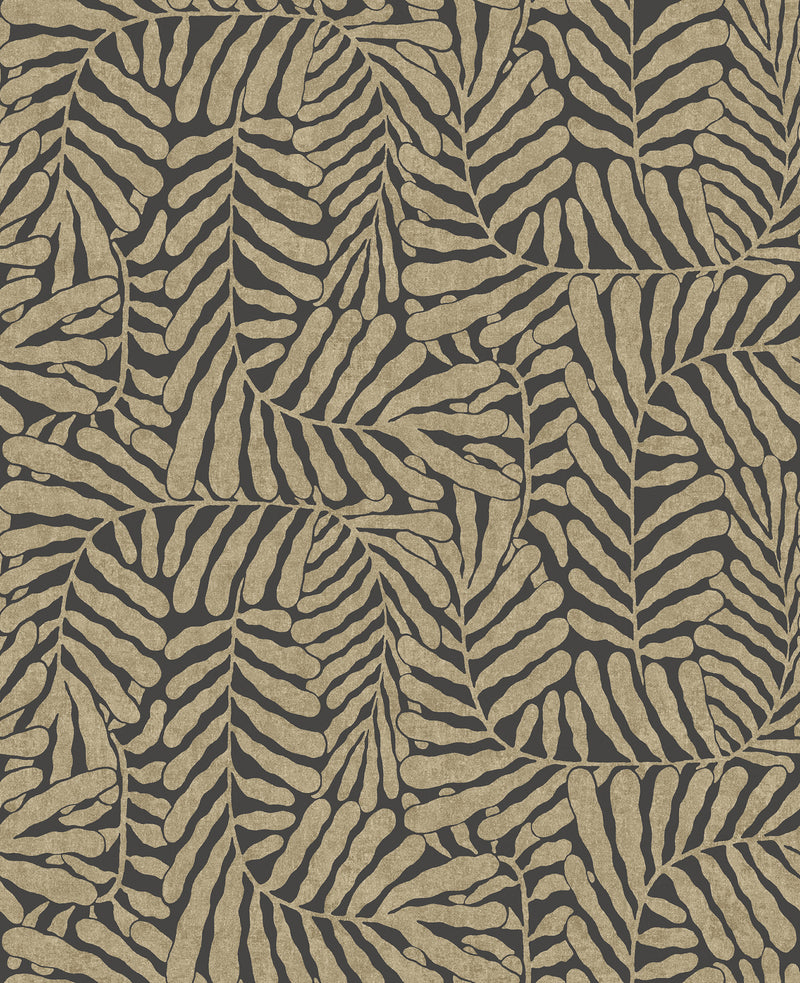 Gabriel Fern Wallpaper Wallpaper A-Street Prints Double Roll Bronze 