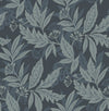 Anita Woodland Floral Wallpaper Wallpaper A-Street Prints Double Roll Teal 
