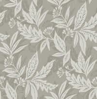 Anita Woodland Floral Wallpaper Wallpaper A-Street Prints Double Roll Pewter 