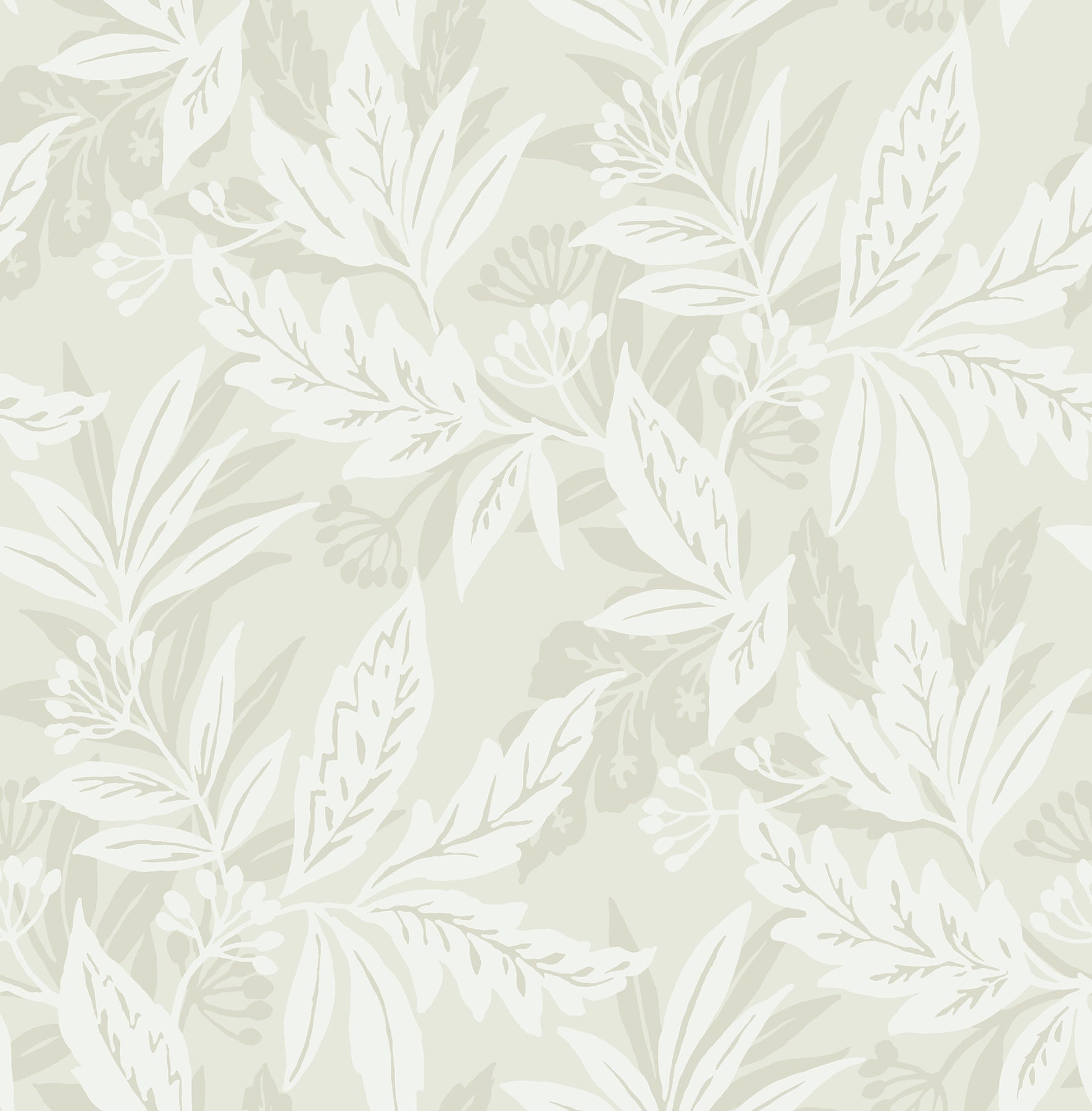 Anita Woodland Floral Wallpaper Wallpaper A-Street Prints Double Roll Dove 
