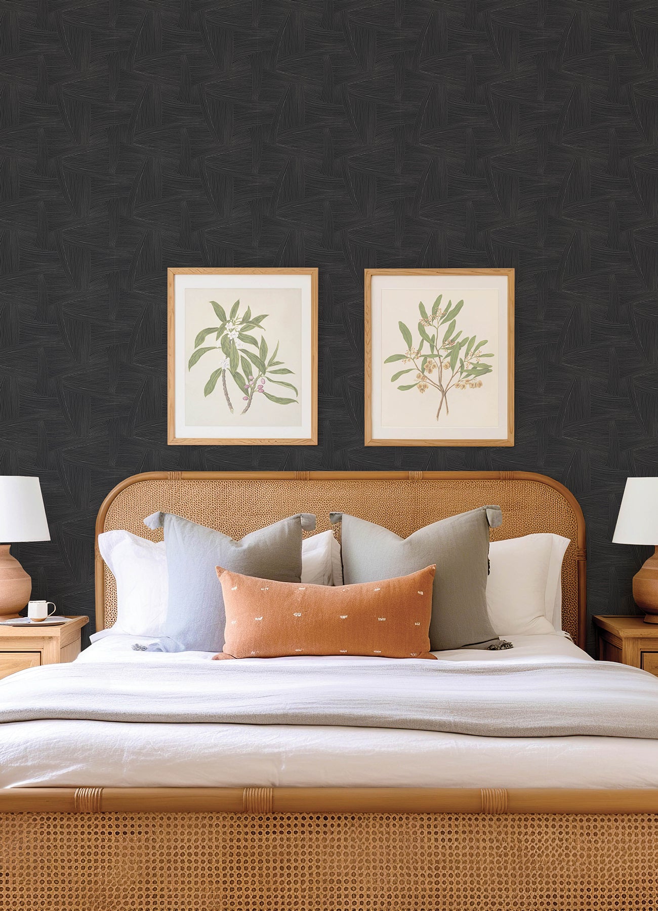 Reid Woven Geometric Wallpaper Wallpaper A-Street Prints   