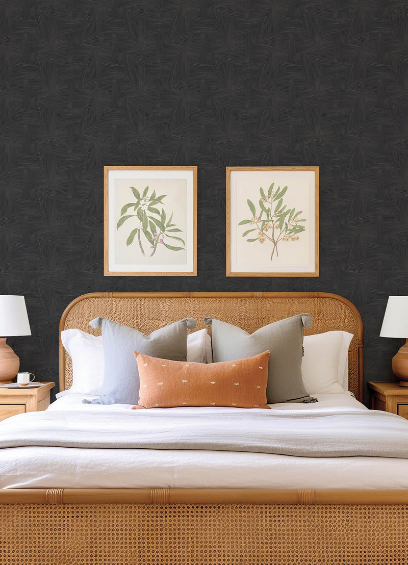 Reid Woven Geometric Wallpaper Wallpaper A-Street Prints   