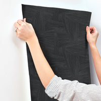 Reid Woven Geometric Wallpaper Wallpaper A-Street Prints   