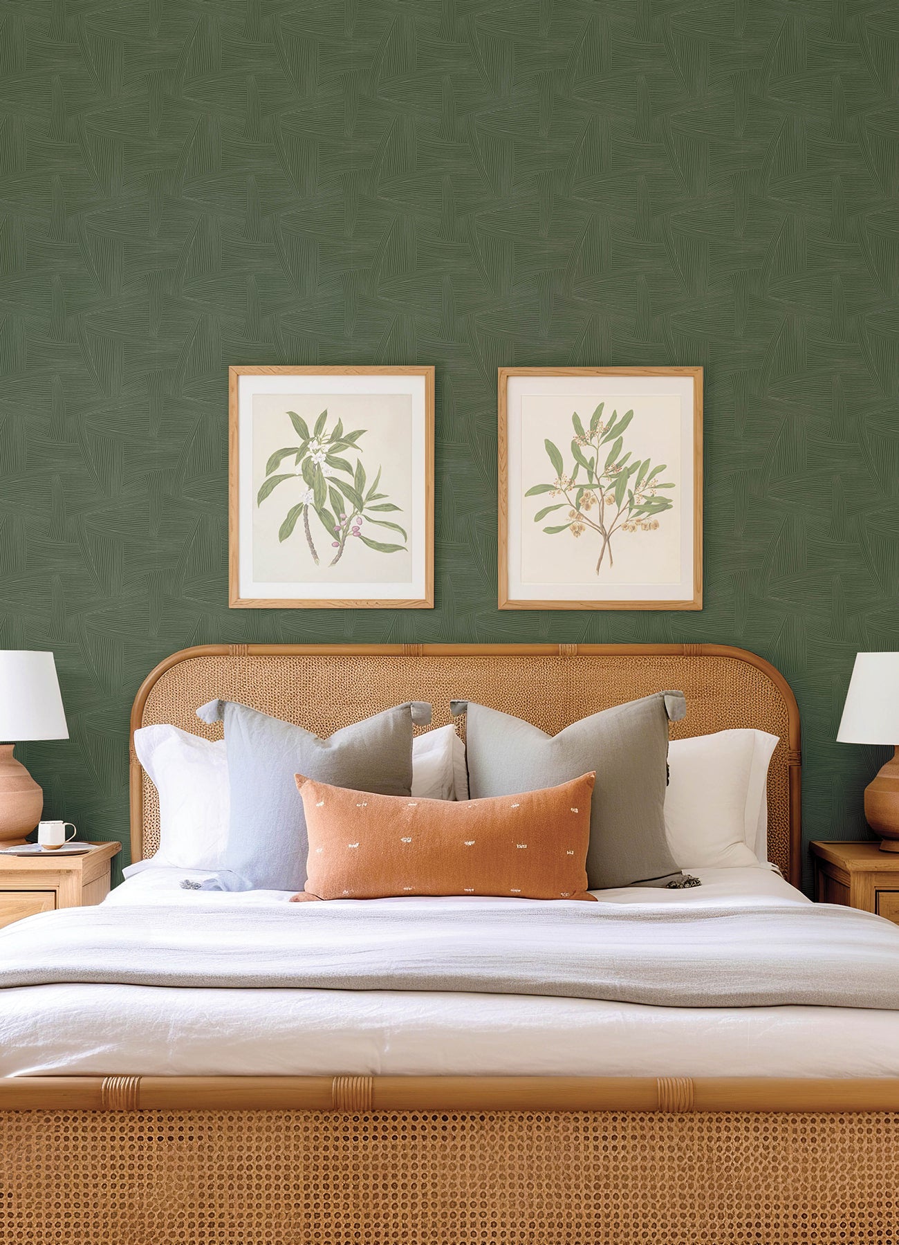 Reid Woven Geometric Wallpaper Wallpaper A-Street Prints   