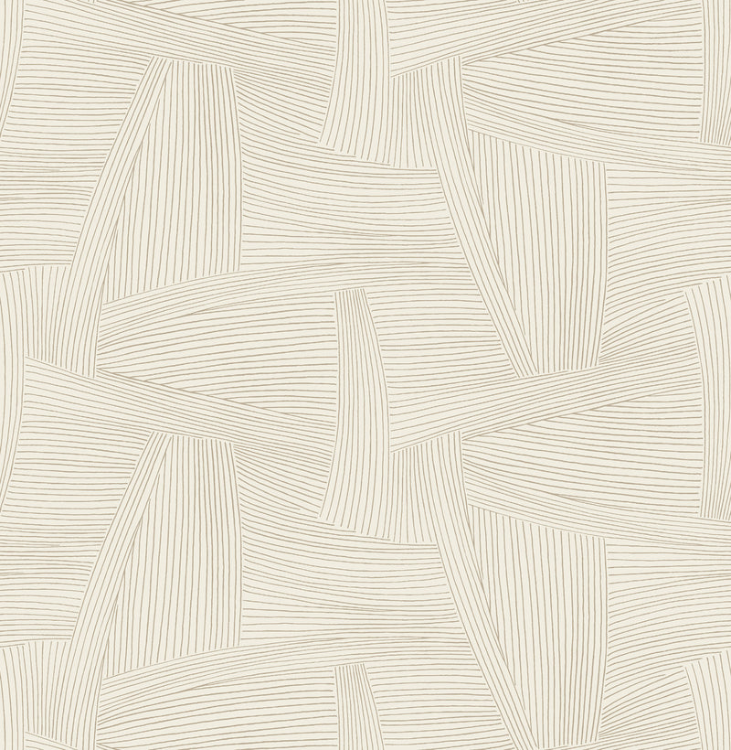 Reid Woven Geometric Wallpaper Wallpaper A-Street Prints Double Roll Light Brown 