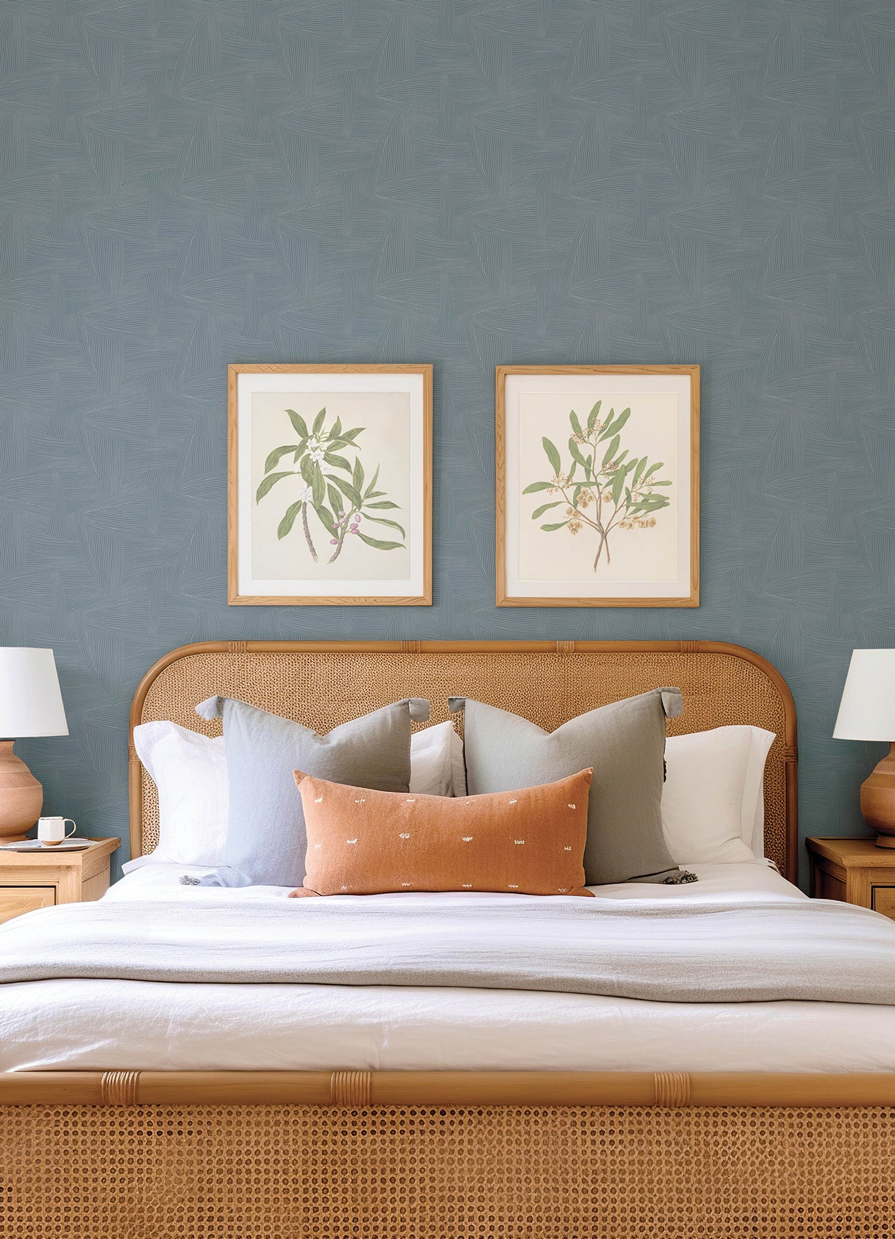 Reid Woven Geometric Wallpaper Wallpaper A-Street Prints   
