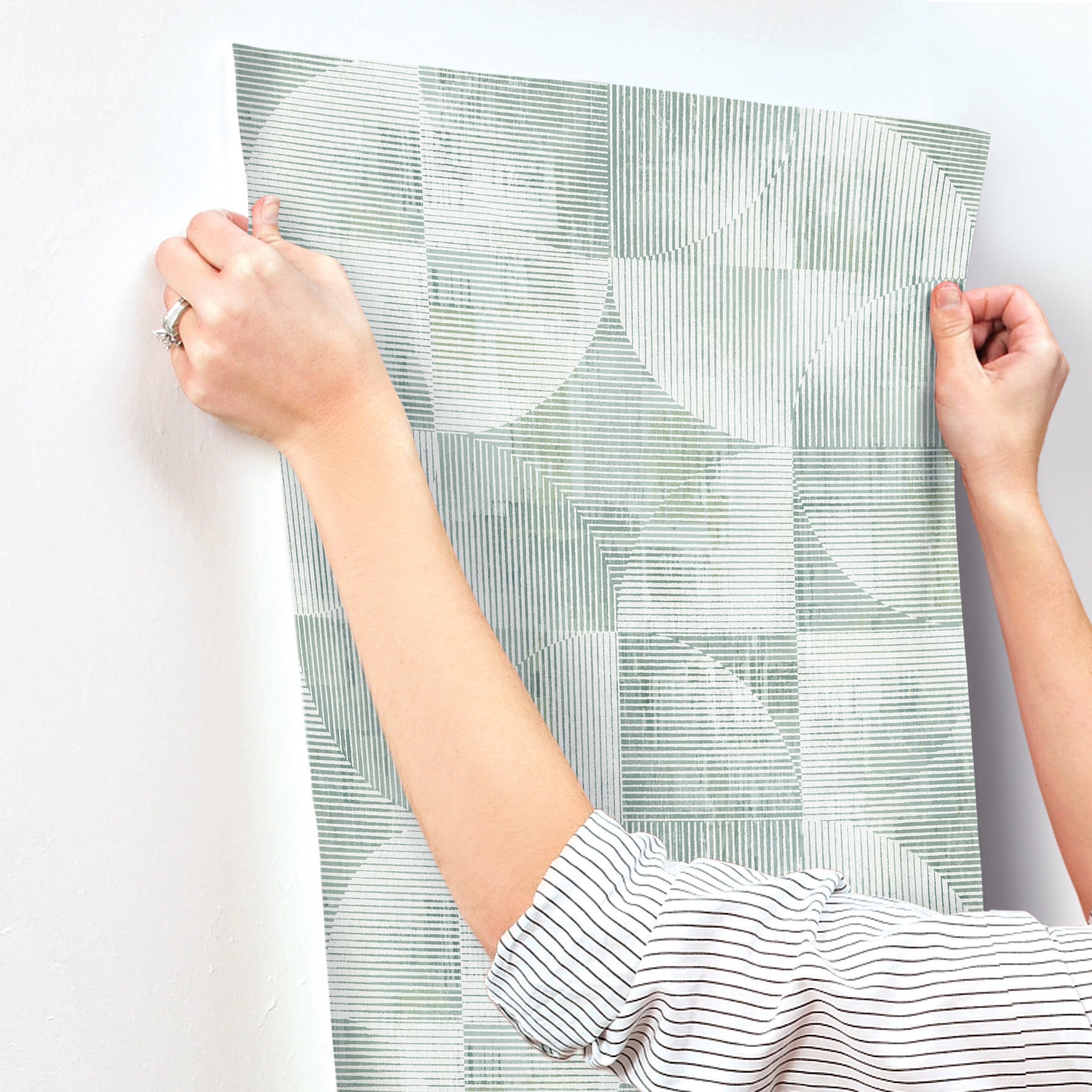Woodbine Abstract Geometric Wallpaper Wallpaper A-Street Prints   
