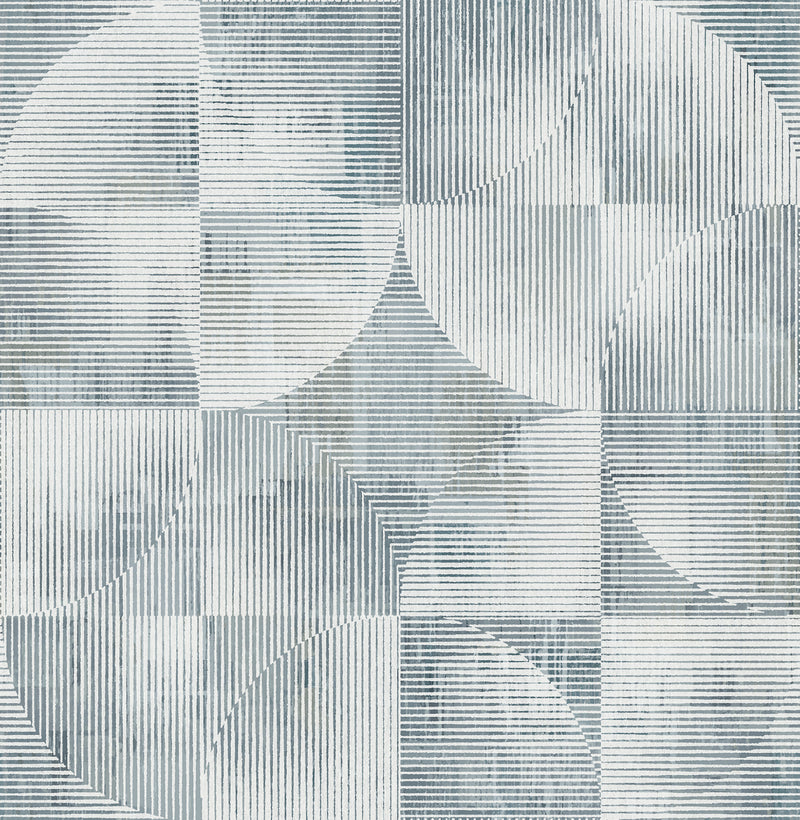 Woodbine Abstract Geometric Wallpaper Wallpaper A-Street Prints Double Roll Slate 