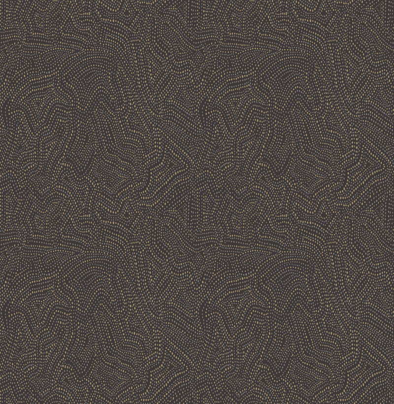 Hollenback Dotted Abstract Wallpaper Wallpaper A-Street Prints Double Roll Black 