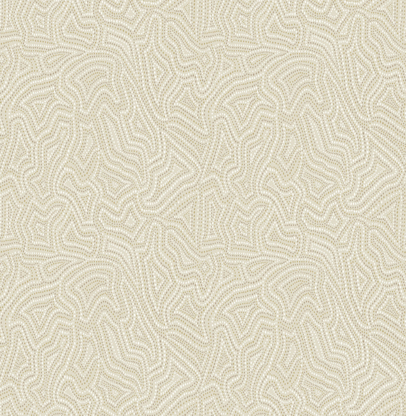 Hollenback Dotted Abstract Wallpaper Wallpaper A-Street Prints Double Roll Gold 