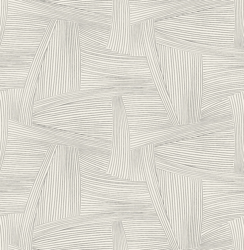 Reid Woven Geometric Wallpaper Wallpaper A-Street Prints Double Roll Grey 