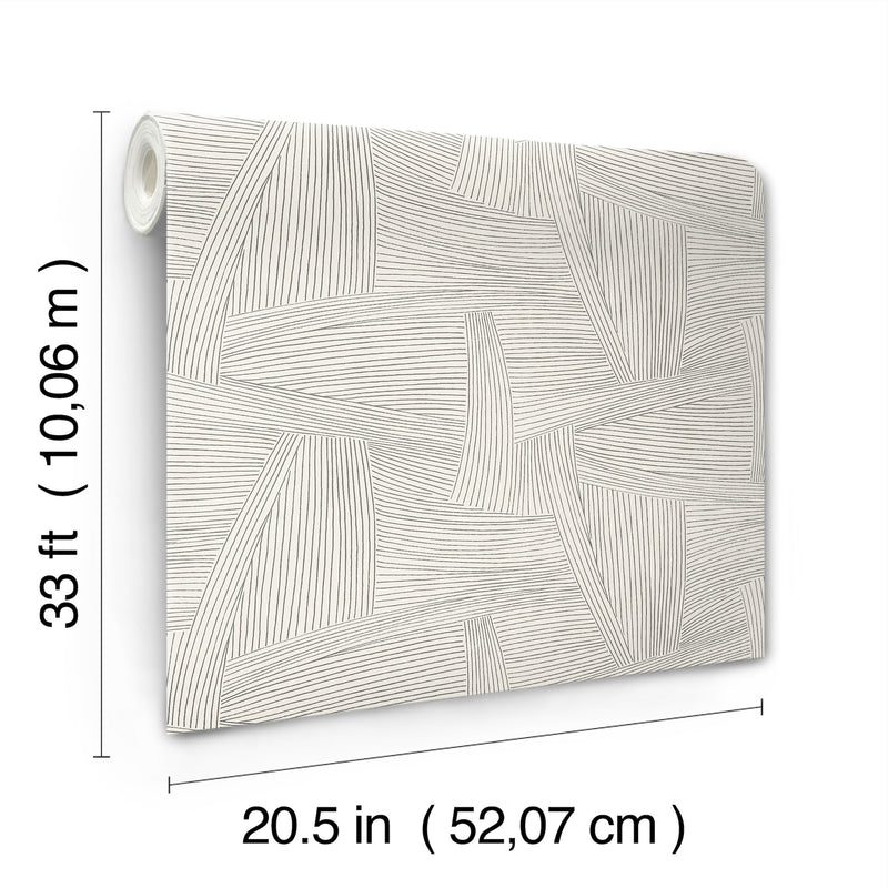 Reid Woven Geometric Wallpaper Wallpaper A-Street Prints   