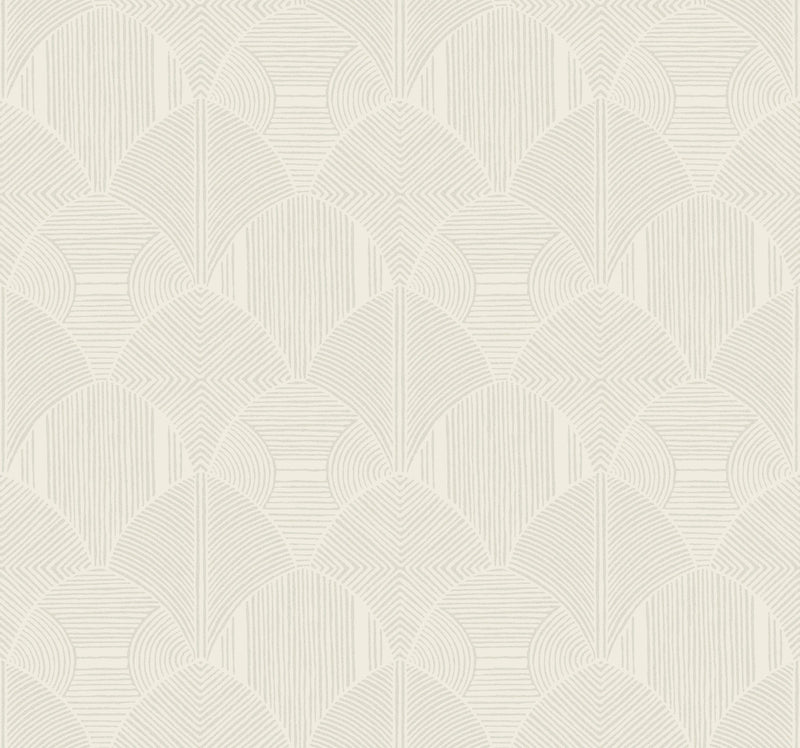 Meyberg Geometric Wallpaper Wallpaper A-Street Prints Double Roll Ivory 