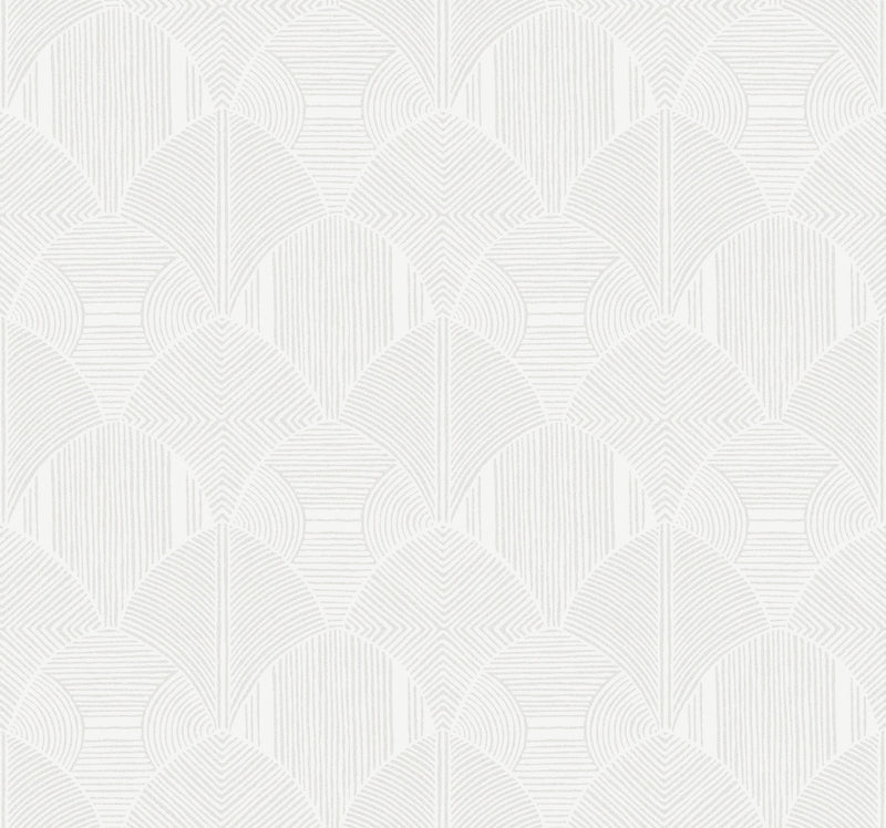 Meyberg Geometric Wallpaper Wallpaper A-Street Prints Double Roll Silver 