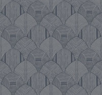 Meyberg Geometric Wallpaper Wallpaper A-Street Prints Double Roll Blue 
