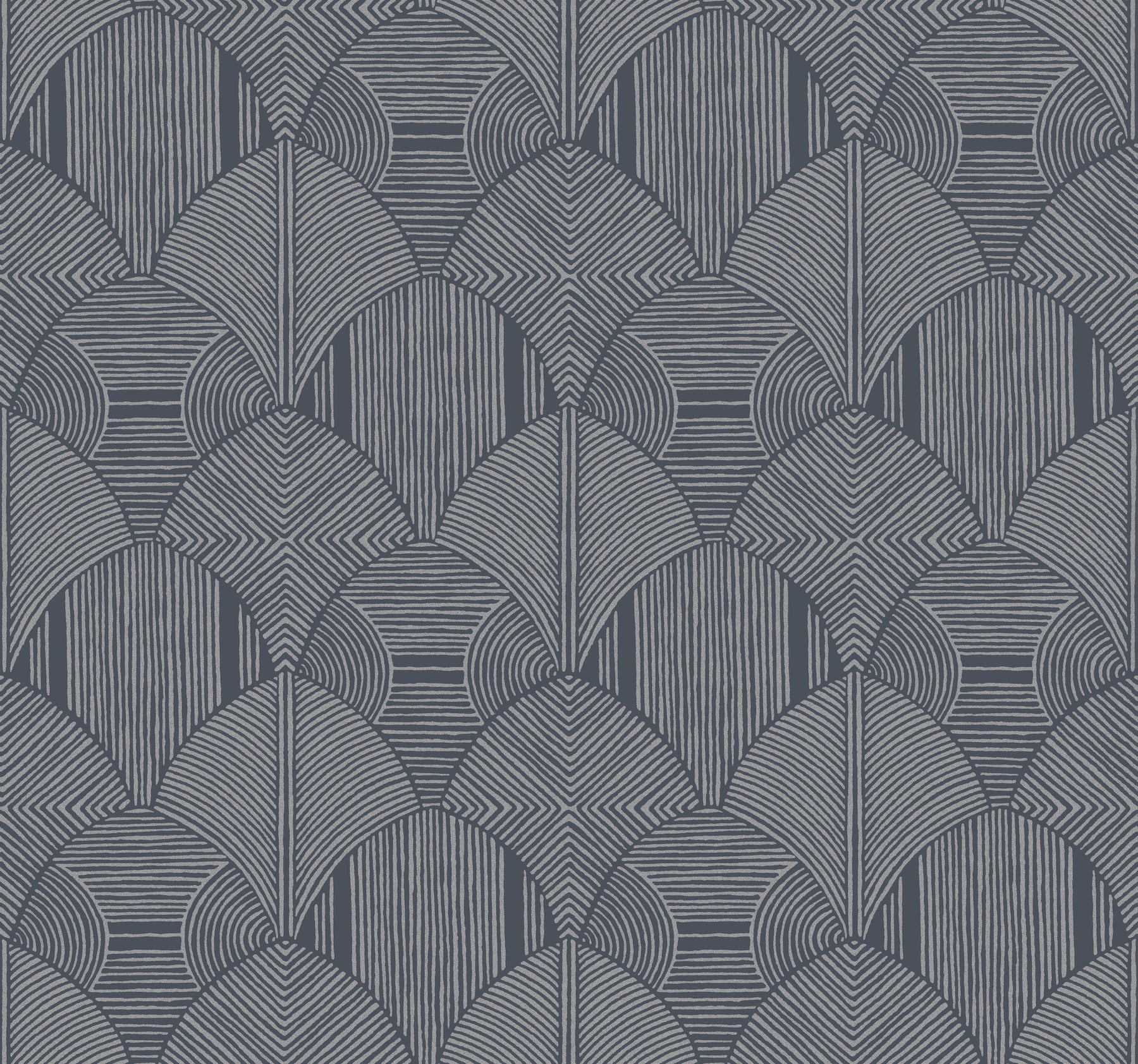 Meyberg Geometric Wallpaper Wallpaper A-Street Prints Double Roll Blue 