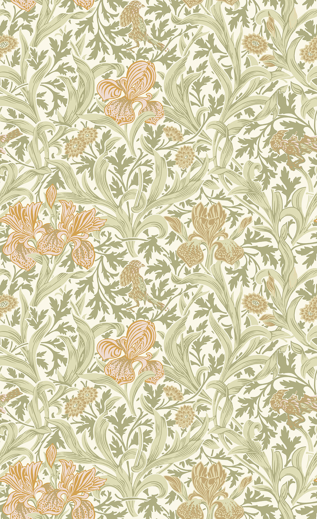 Iris Wallpaper Wallpaper A-Street Prints Roll Light Green