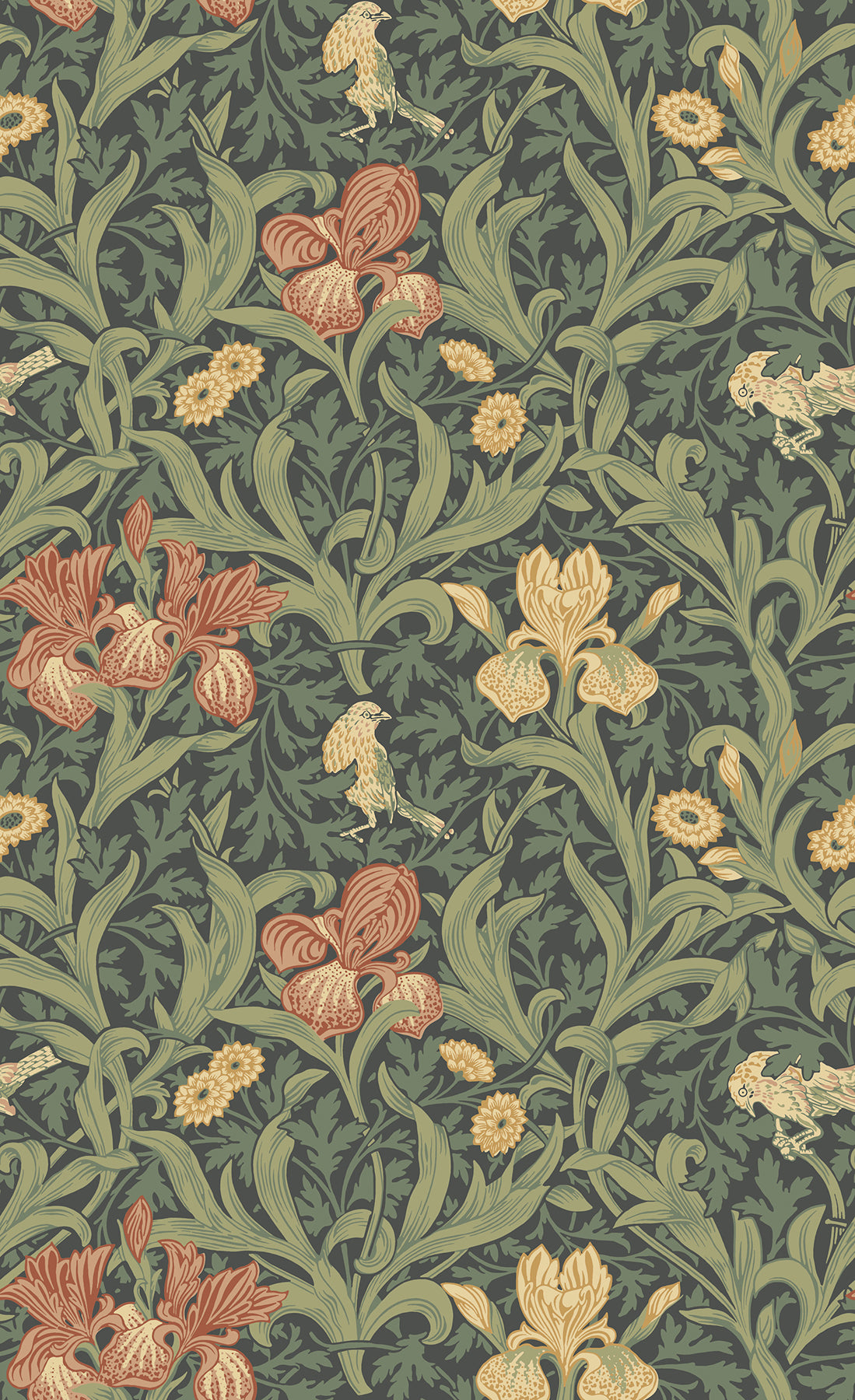 Iris Wallpaper Wallpaper A-Street Prints Roll Navy