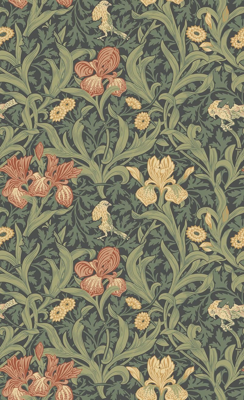 Iris Wallpaper Wallpaper A-Street Prints Roll Navy