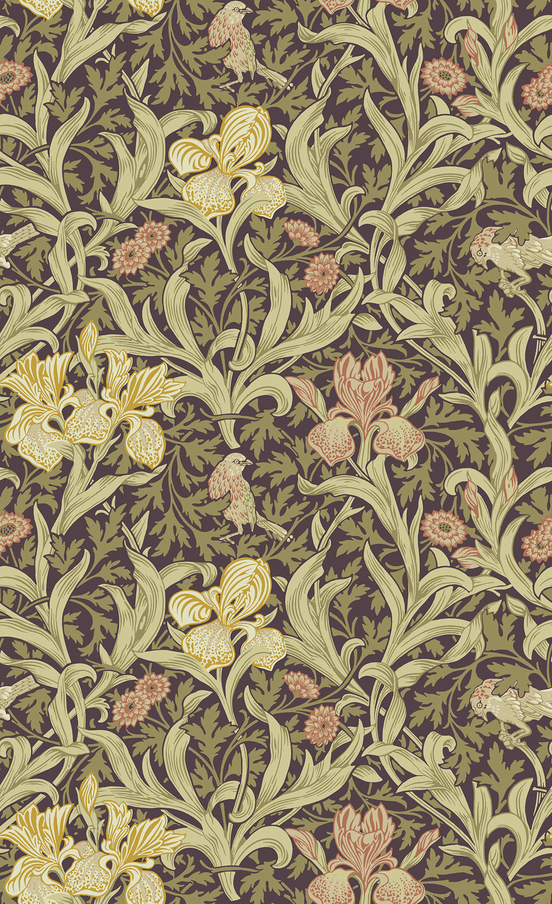 Iris Wallpaper Wallpaper A-Street Prints Roll Plum
