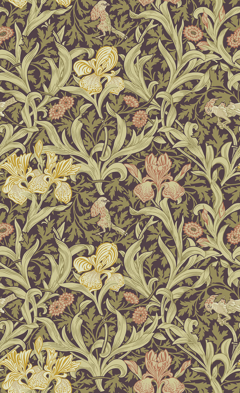 Iris Wallpaper Wallpaper A-Street Prints Roll Plum