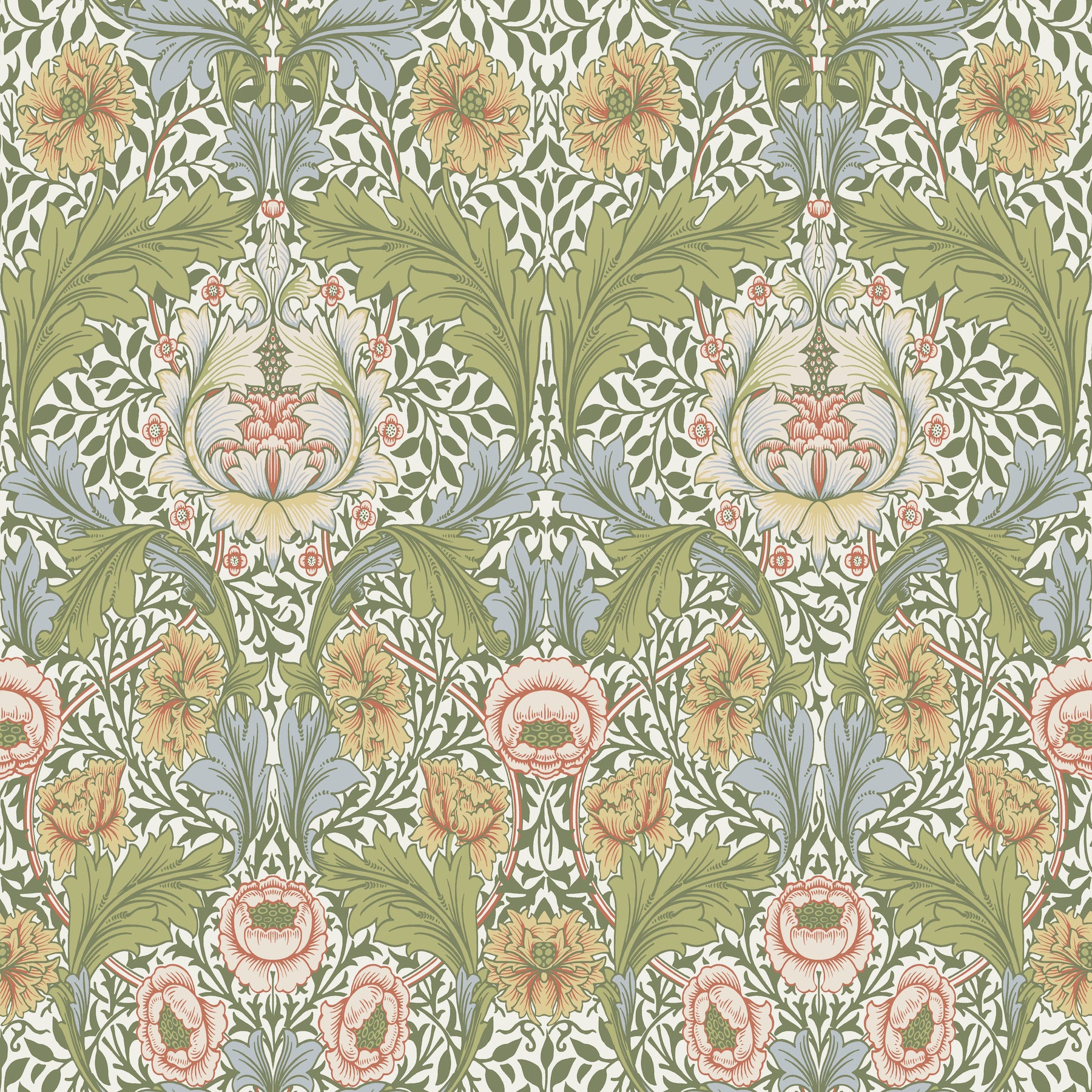 Myrtle Wallpaper Wallpaper A-Street Prints Roll Green