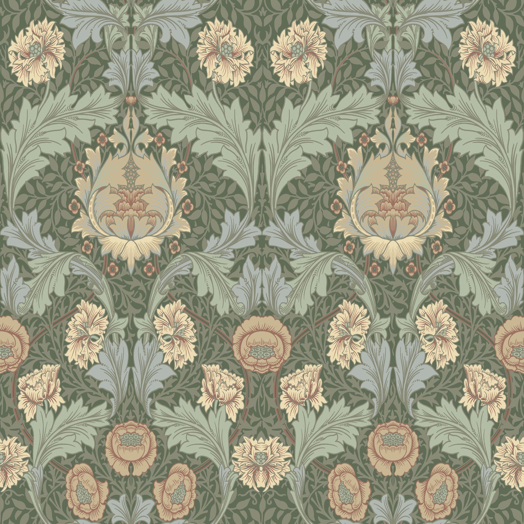 Myrtle Wallpaper Wallpaper A-Street Prints Roll Sea Green