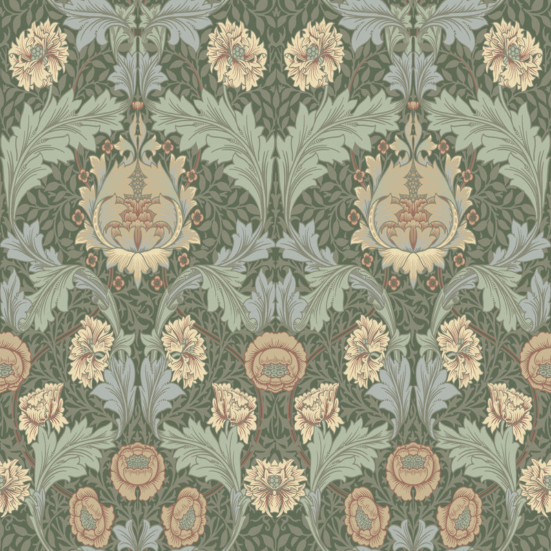 Myrtle Wallpaper Wallpaper A-Street Prints Roll Sea Green