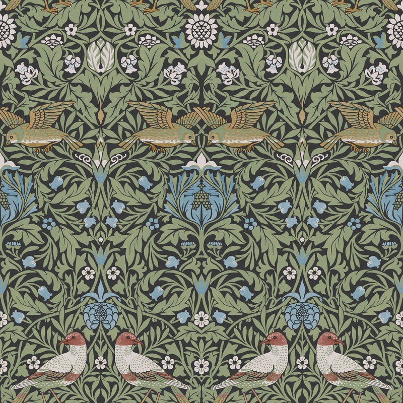 Bird Wallpaper Wallpaper A-Street Prints Roll Multicolor